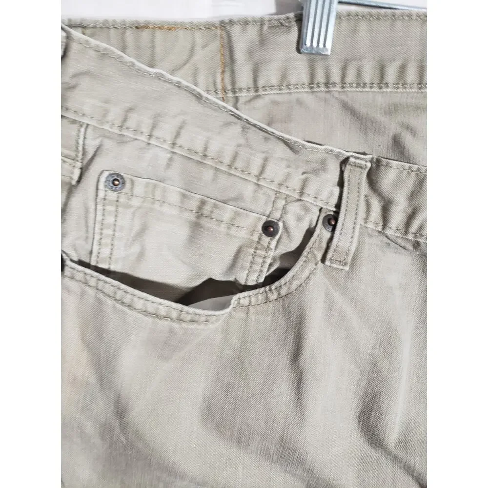 Levis 559 Beige Jeans Men's 40x30 Relaxed Straight Denim R341